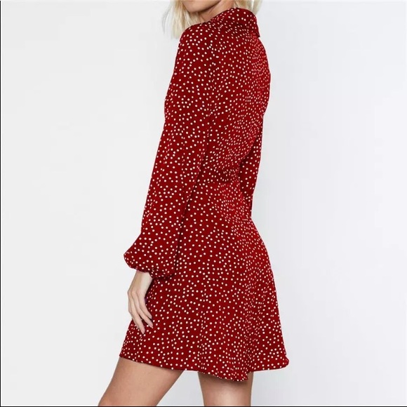 Casual Spring Summer Women Dot Long Sleeve Dress - Picture 2 of 2